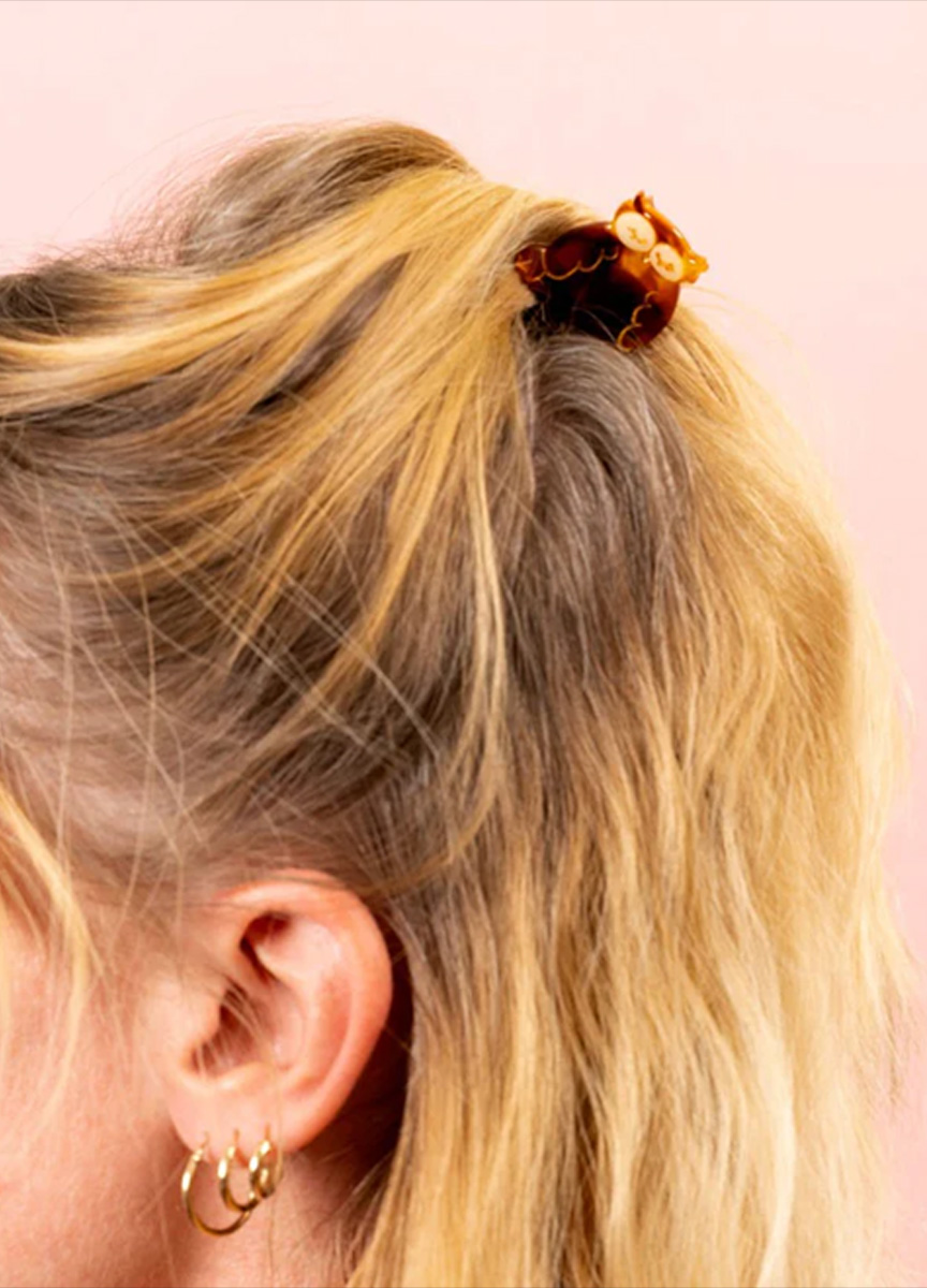 貓頭鷹迷你髮抓夾